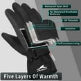 thumbnail image 2 of Gants de Ski Neige Hiver Chauds 3M Imperméables Écran Tactile Hommes Femmes, 2 of 6