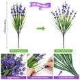thumbnail image 2 of Flores artificiales de lavanda Besteek, 20 paquetes, color morado oscuro, 2 of 7