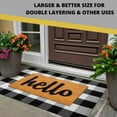 thumbnail image 5 of iOhouze Buffalo Plaid Outdoor Rugs Black and White 2.3'x3.6' Area Rug, Cotton Hand-Woven Washable Front Door Mat Indoor Outdoor Check Rugs for Front Porch Kitchen Entryway Patio Bathroom, 5 of 9