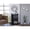 Black, variant on Modern Two Tier Bar Cart With Lockable Wheels And Open Shelves Gray Glass Door Interior Storage Space