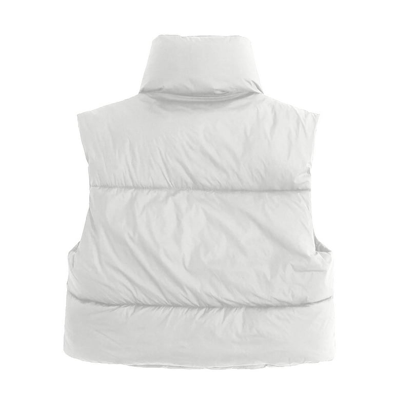 XFLWAM Women Cropped Puffer Vest Sleeveless Lightweight Warm XFLWAM Women Cropped Puffer Vest Sleeveless Lightweight Warm