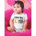 thumbnail image 2 of Love You To The Moon And Back. Bodysuit Infant -Smartprints Designs,  18 Months, 2 of 4