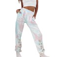 thumbnail image 2 of One opening Female Pants, Fashionable Floral Print High Waist Pants Casual Trousers for Women, S/M/L/XL, 2 of 6