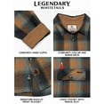thumbnail image 4 of Legendary Whitetails Men's Buck Camp Flannel Shirt Long Sleeve Button Down 100% Cotton, 4 of 7