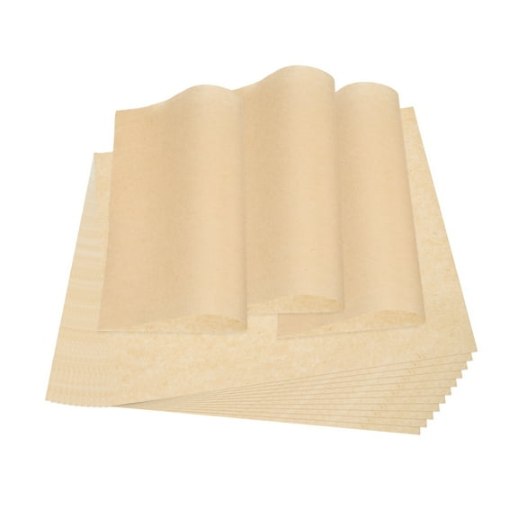 Wax Paper Sheets for Food, 100Pcs 9x9" Grease Proof Food Basket Liner Sheets Pre Cut Sandwich Wrapping Paper for Bread Party Tray Food Basket Liners, Brown