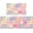 Cute Geometry, variant on Flower Pink Kitchen Mats for Floor Set of 2, Flower Floor Mat Carpet Runner Area Rug Washable, Pink Home Kitchen Decor and Accessories Stuff, 17x30 and 17x47 Inch