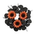thumbnail image 3 of Fall Candle Rings Fall Decorations for Home Thanksgiving Decorations Artificial Sunflower Maple Leaf Candle Wreath for Table Centerpiece by MPOISVA, 3 of 7