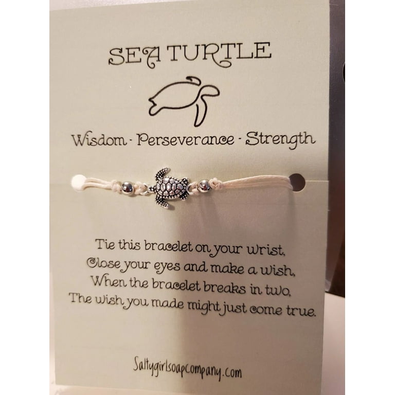 Sea Turtle Jewelry Wish Bracelet Ocean Themed Jewelry by Salty Girl Soap Company