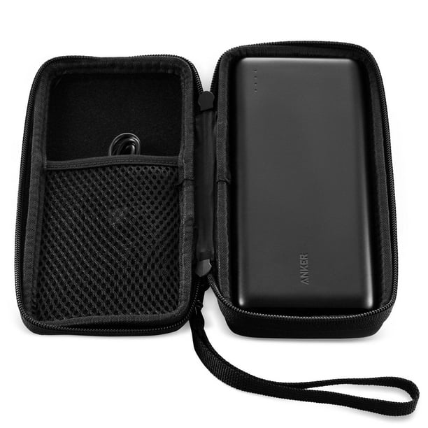 Carcasa Rígida Caseling Negra Compatible con Cargador Portátil Anker PowerCore 26800 para Viajes