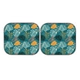 thumbnail image 7 of Xecao Tropical Leaves for Foldable Car Sun Shades (2-Pack) offer sun protection with an easy-fold design for convenient windshield shading., 7 of 7