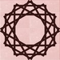 thumbnail image 1 of Ahgly Company Machine Washable Indoor Square Transitional Brown Red Area Rugs, 6' Square, 1 of 7