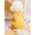 thumbnail image 2 of 1pc Yellow Waffle Grid Four-Legged Pet Clothes For Cats And Dogs, Suitable For Daily Wear, 2 of 5