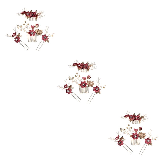 Guardurnaity 4 piezas de peinetas de flores para boda, tocado elegante para mujer, tocado de novia, adorno de vestir para mujer, accesorio de Type1 NO1
