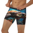 thumbnail image 3 of Salouo Realistic Turtle Pattern Men's Boxer Briefs, Soft & Breathable Underwear Elastic Waistband Briefs for Men,1-Pack, 3 of 7