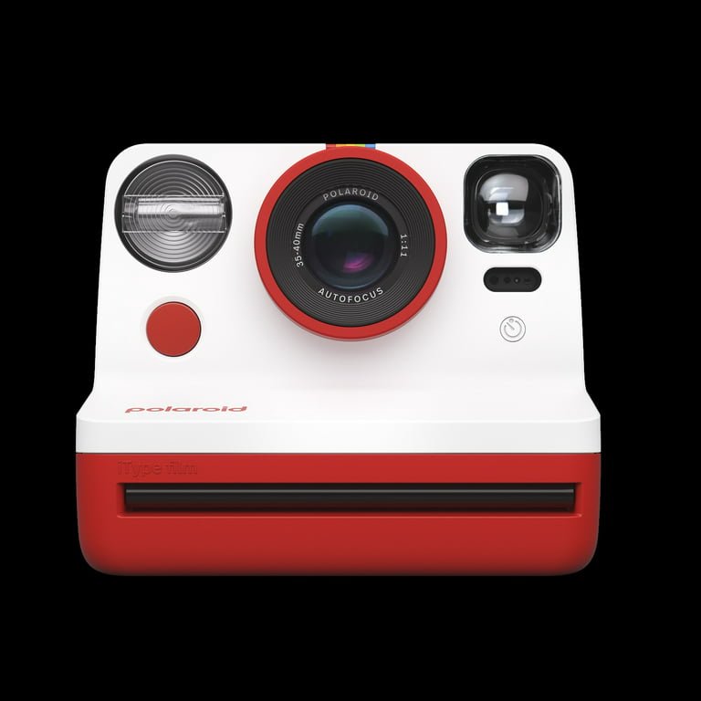 Polaroid Now 2nd Generation I-Type Instant Film Camera - Red (9074) +  Polaroid Color Film for I-Type + Black Album + Colorful Neck Strap 