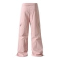 thumbnail image 4 of Adeawade Pants For Men Wide Leg Pants Stylish Outdoor Workwear Pantssolid Color Mid Waist Jogger Trousers Classic Clothes Xl Pink, 4 of 4