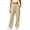 Khaki(Great Pants), variant on ZHYou No Boundarie Cuffed Sweatpants for Women Full Elastic Drawstring Waist Loose Soft Casual Jogger Pants with Pockets,White,Size 2XL