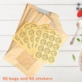 thumbnail image 5 of Puntoco Bolsa de pan de papel para pan casero, 11,4 x 8,2 x 3,5 pulgadas, adecuada para empaquetar y almacenar productos horneados, el empaque incluye 60 lindas pegatinas para sellar, 5 of 5