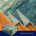 thumbnail image 5 of "Subrtex Modern Area Rugs Soft Anti-Stain Durable Carpets (2'×6',Blue White)", 5 of 7