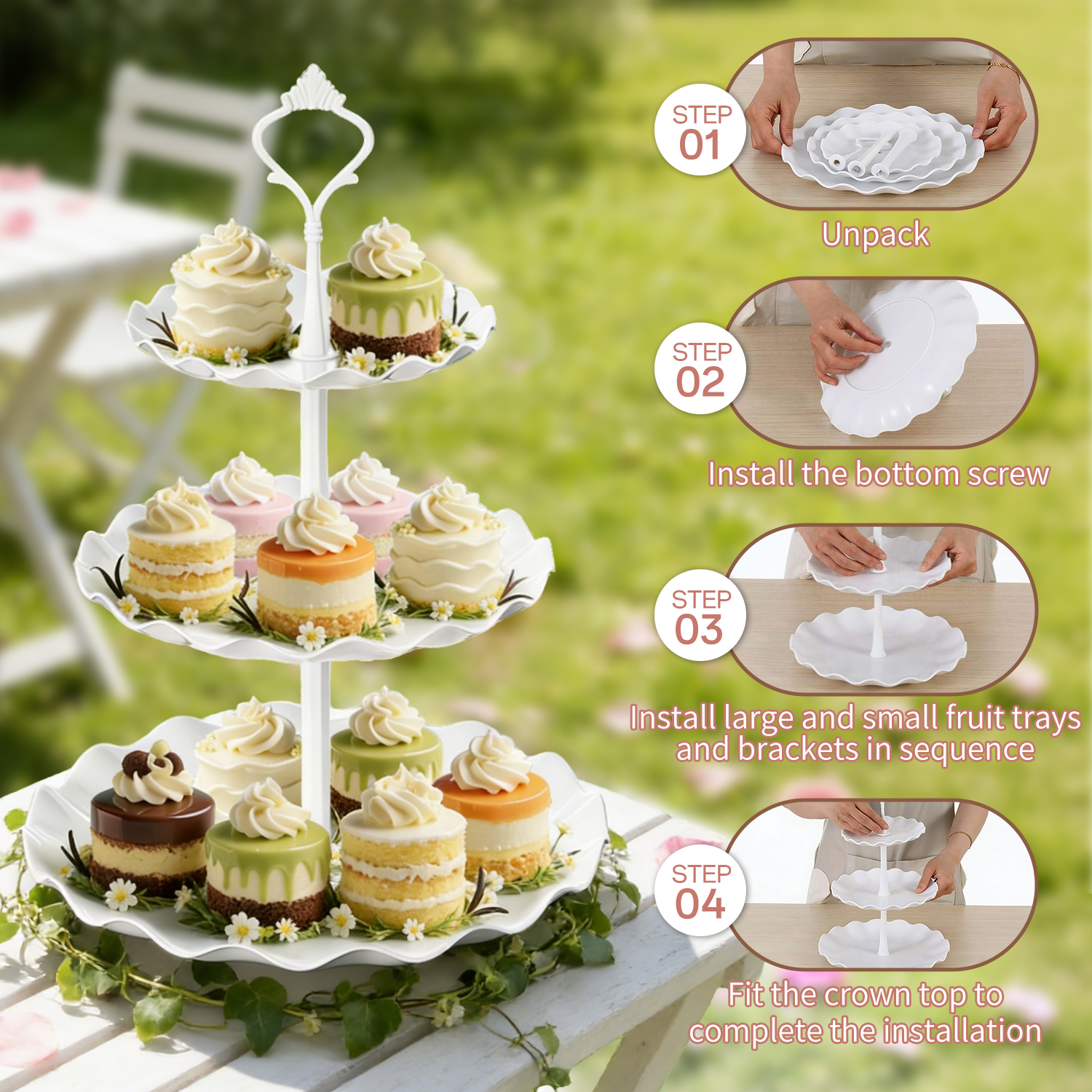 TINANA 7-Piece Dessert Stand Set photo 4