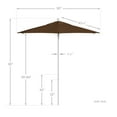 thumbnail image 4 of 7.5' Venture Series Patio Umbrella With Matted White Aluminum Pole Fiberglass Ribs Push Lift With Sunbrella 1A Teak Fabric, 4 of 5