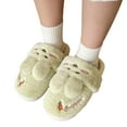 thumbnail image 3 of Aayomet Fuzzy Slippers Retro Soft Plush Lightweight House Slippers Slip-on Indoor Outdoor Slippers,Green 41, 3 of 5