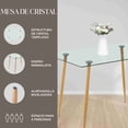 thumbnail image 2 of Mesa de Comedor Auxiliar Rectangular Vidrio Cristal Templado Elly Decor EE-MDCCDC, 2 of 6