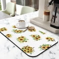 thumbnail image 2 of Washable Rubber Sunflower Cute Floral Dish Drying Mats for Kitchen Counter Home Large Coffee Bar Pad Accessories and Decor for Utensils Stemware 19.5''x12'', 2 of 7