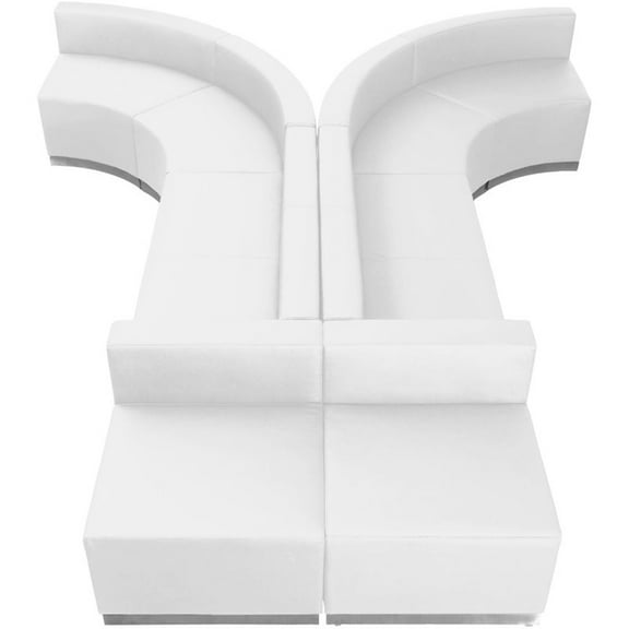 Flash Furniture Hercules Alon 8 Piece Reception Seating in White