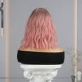 thumbnail image 5 of BERON Ombre Pink Short Curly Bob Wig for Women with Bangs Heat Resistant Synthetic Hair Wigs for Daily Use, 5 of 5