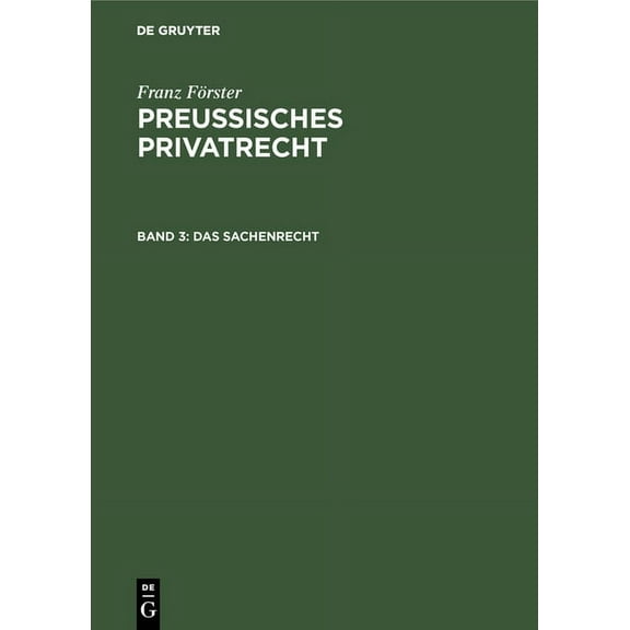 Das Sachenrecht, (Hardcover)
