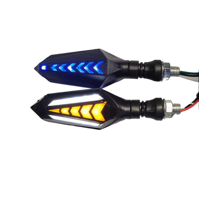 2x LED Motorcycle Turn Signal Light Universal DRL Led Daytime Running Lamp Flowing Flashing Indicator Blinker Moto Rear Light