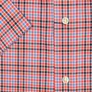 Roundtree & Yorke TravelSMART Mens Short Sleeve Button-Down Shirt Non-Iron Regular Sizes (Small, Coral 532)