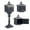 Black 718, variant on Cast Aluminum Mailbox with Lock, White Outdoor Mail Box for Newspapers and Magazines, 16.53x16.53x46.06 Inches