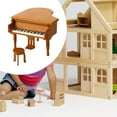 thumbnail image 4 of Caja de música de Piano, casa de muñecas, juego de simulación, Mini decoración de escritorio, caja Musical de Piano en miniatura para músicos del Día Color madera, 4 of 6