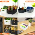 thumbnail image 6 of PinkSheep 6 Pack Plastic Storage Baskets Small Organizer Basket Bins Black & White & Gray, 6 of 9