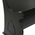 thumbnail image 6 of DecMode Wood Storage Bench with Scrolled Armrests, Black, 6 of 15
