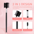 thumbnail image 4 of 4 PCS Eyebrow Brush and Comb,Makeup Eyelash Comb,Portable Spoolie Brushes for Eyelashes Extension, 4 of 6
