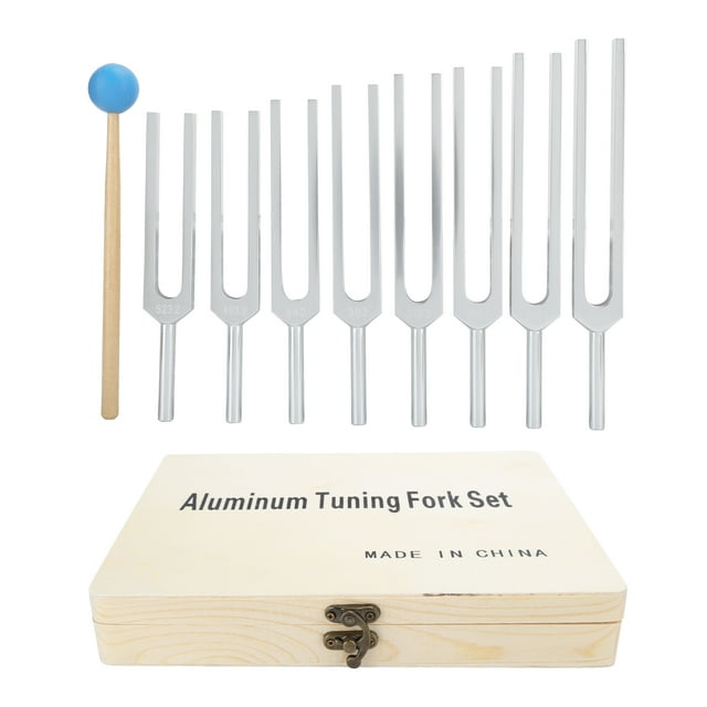 Juego de herramientas de martillo y diapasón de 261,6 a 523,2 Hz, herramienta de diagnóstico para terapia de sanación con sonido, cuidado saludable