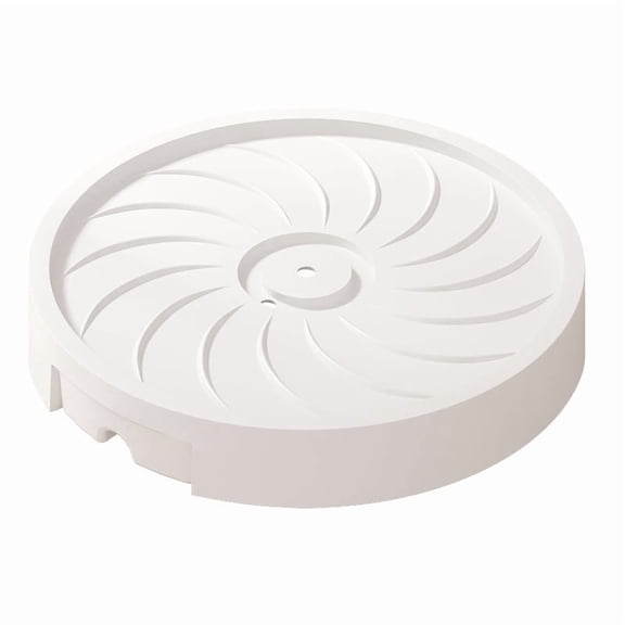 Plant caddy with hidden wheels, 11.8-inch heavy-duty rolling plant stand with removable drainage tray and silent casters, round flower pot mover, suitable for indoor and outdoor use (White)