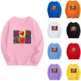 thumbnail image 3 of Odeerbi Kids Boys Girls Long Sleeve T-Shirts Fall Winter Cotton Basic Layering T-Shirt Cartoon Print Basic Tees Children Fashion Casual Tops Kids Clothes Yellow, 3 of 3