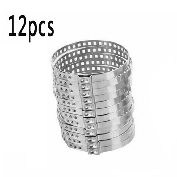 12Pcs Car Cv Boot Clamp Adjustable Stainless Steel Drive Shaft Axle Joint Clip