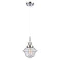 thumbnail image 5 of 447-1P-PC-G534 Innovations Lighting Oxford - 1 Light Cord Hung Mini Pendant-7.25 Inch Wide and 9.13 Inch Tall-Polished Chrome Finish-Seedy Glass Color, 5 of 7