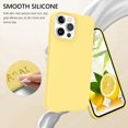 thumbnail image 2 of Compatible with iPhone 13 Pro Case 6.1 Inch Liquid Silicone Soft Gel Rubber Slim Thin Microfiber Lining Cushion Texture Cover Shockproof Protective Phone Case for iPhone 13 Pro, Yellow, 2 of 17