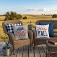 thumbnail image 4 of Mainstays 16 in x 16 in Navy Solid Texture  Outdoor Pillow, Navy, 4 of 7