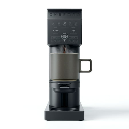 chefman single serve coffee maker works with k-cup & grounds - black