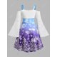 thumbnail image 2 of Vestido de Navidad Talla Extra Hombros Descubiertos con Estampado de Encaje Rosegal  Vestidos Estampados Tallas Grandes, 2 of 5