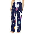 thumbnail image 3 of Fotbe Lama in Space Women's Pajama Pants,Sleepwear Pants,Pj Bottoms Drawstring And Pockets-Large, 3 of 9