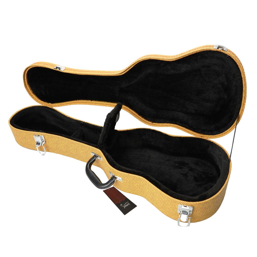 Lowestbest 26" Exquisite Top Grade Guitar Case, Leather Ukulele Portable Handy Case, Yellow Lowestbest 26" Exquisite Top Grade Guitar Case, Leather Ukulele Portable Handy Case, Yellow