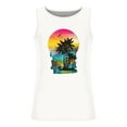 thumbnail image 3 of Zylanna Men's Hawaii Tank Tops Pullover, Crew Neck Sleeveless Beach Vacation Cool Vest Casual T-Shirts for Men White Size 4XL, 3 of 4